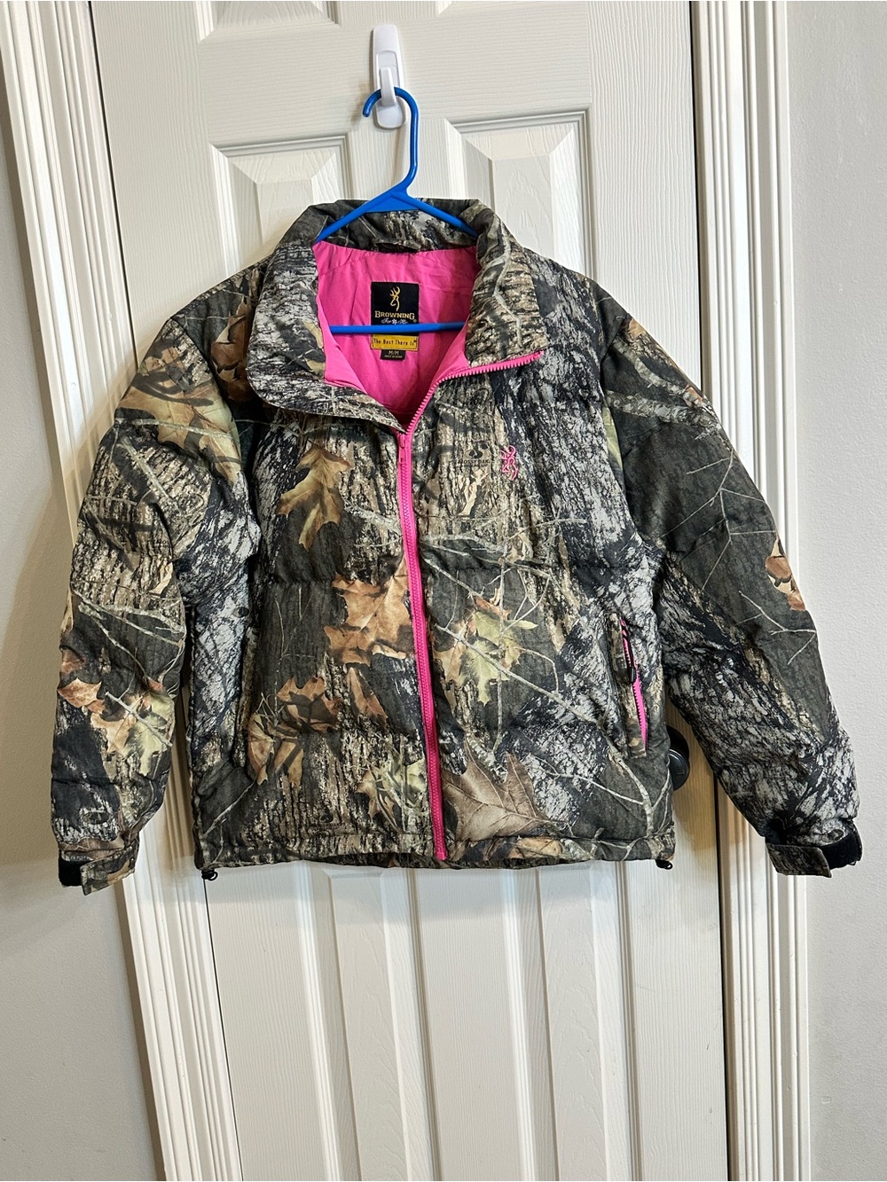 Browning Realtree Camo Puffer Jacket with Pink Trim